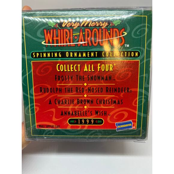 Very Merry Whirlarounds Spinning Christmas Ornament Blockbuster Release 1999 - Picture 4 of 4
